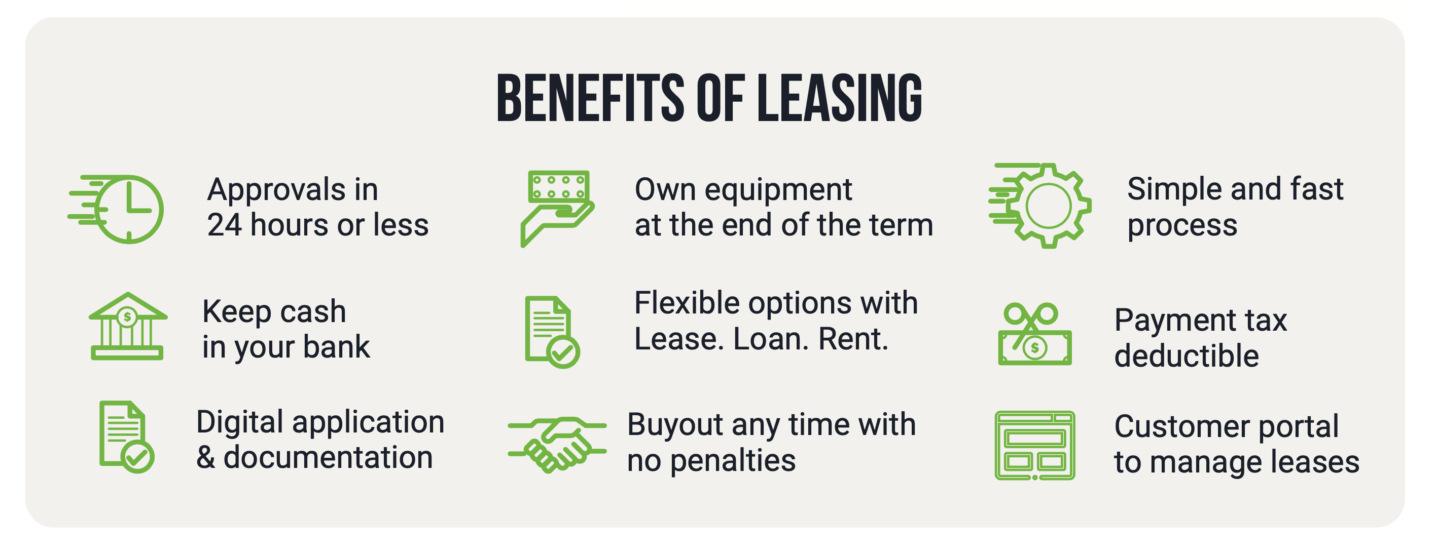 Benefits of Leasing